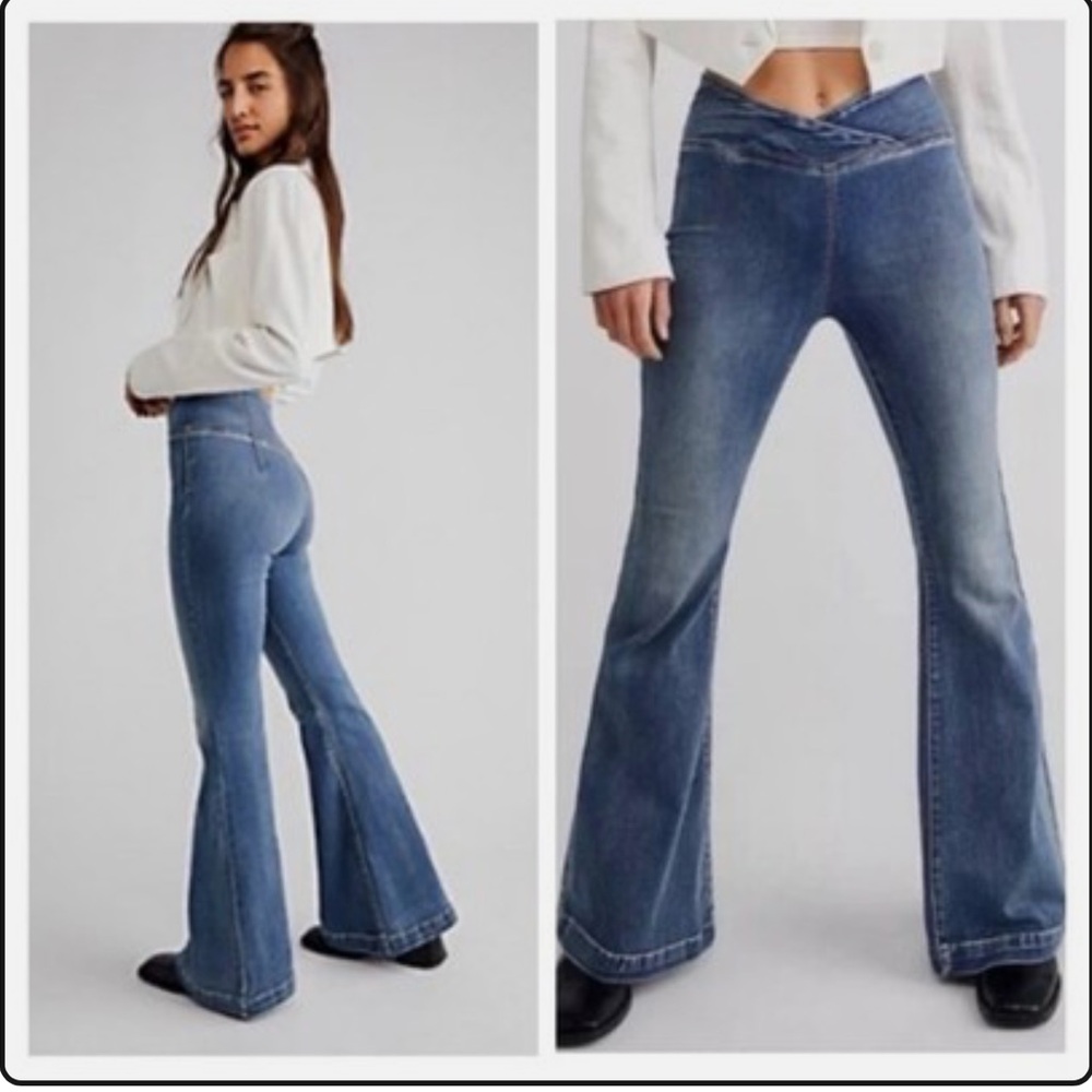 NWT Free People Venice Beach High Rise Flare Jeans